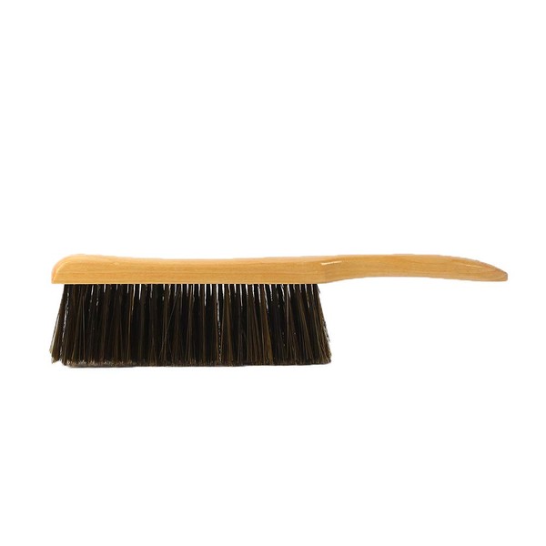 Muellery Hand Broom Smooth Soft Bristles Wood Handle Natural Brush 15 Inch Long