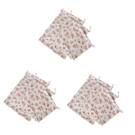 STOBAZA 3sets Cotton Drawstring Travel Bag Makeup Bag Straps Large Capacity Toiletry for Cosmetics 3pcs*3 Random Color