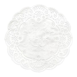 250 Pieces Paper Doilies, 6 Inch White Lace Paper Doilies, Disposable Round Paper Doilies for Craft, Wedding Party and Tableware Decoration (6 inch)