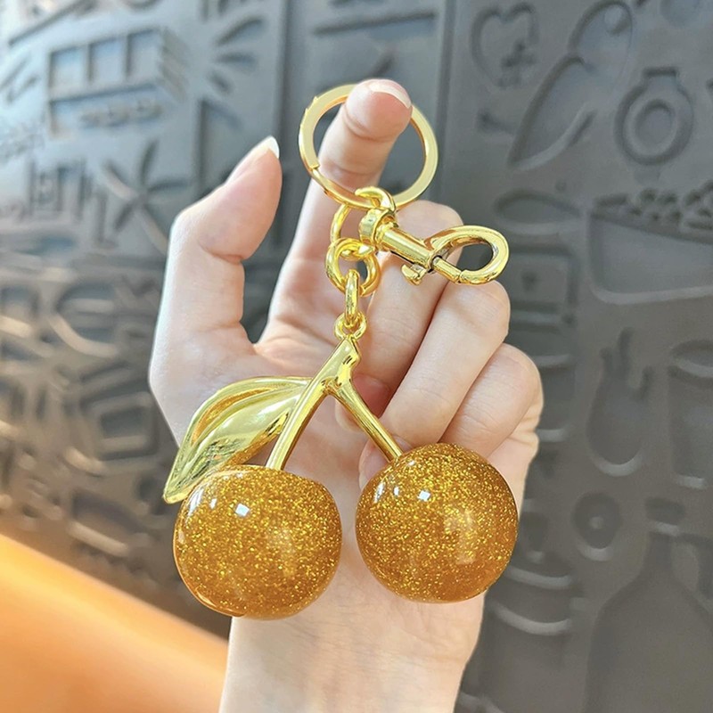 Hoheng Cherry Keychain Cherry Bag Charm Red Dresses for Women