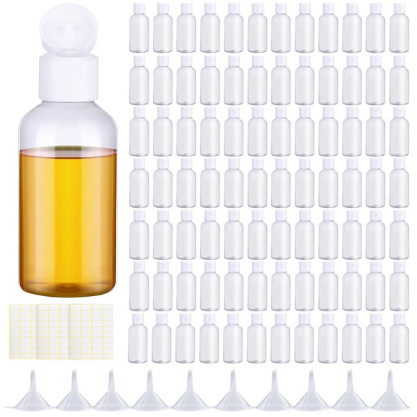 SENONAPO 200 Pack 2 oz Travel Plastic Bottles with Flip