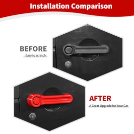 JOSHELA for Jeep JK Door Handle Cover Trim Red for Jeep Wrangler JK 2DR 2007-2017 Red Exterior Accessories 3pcs