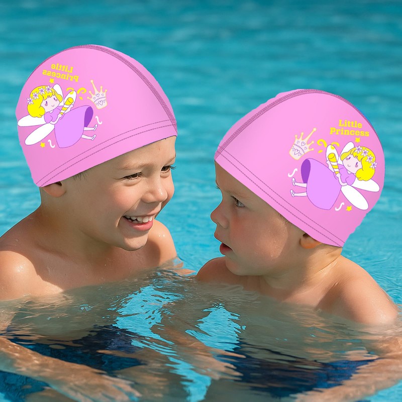 SSKHE Badekappe Kinder für Jungen und Mädchen, wasserdicht und bequem,