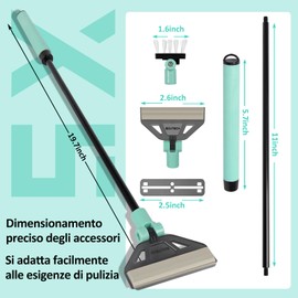 UPETTOOLS 19.7 Inch Aquarium Algae Scraper Cleaner with 5 Stainless Steel Blades – Fish Tank Glass Cleaning Brush for Easy Tank Maintenance,20-40 Gallon