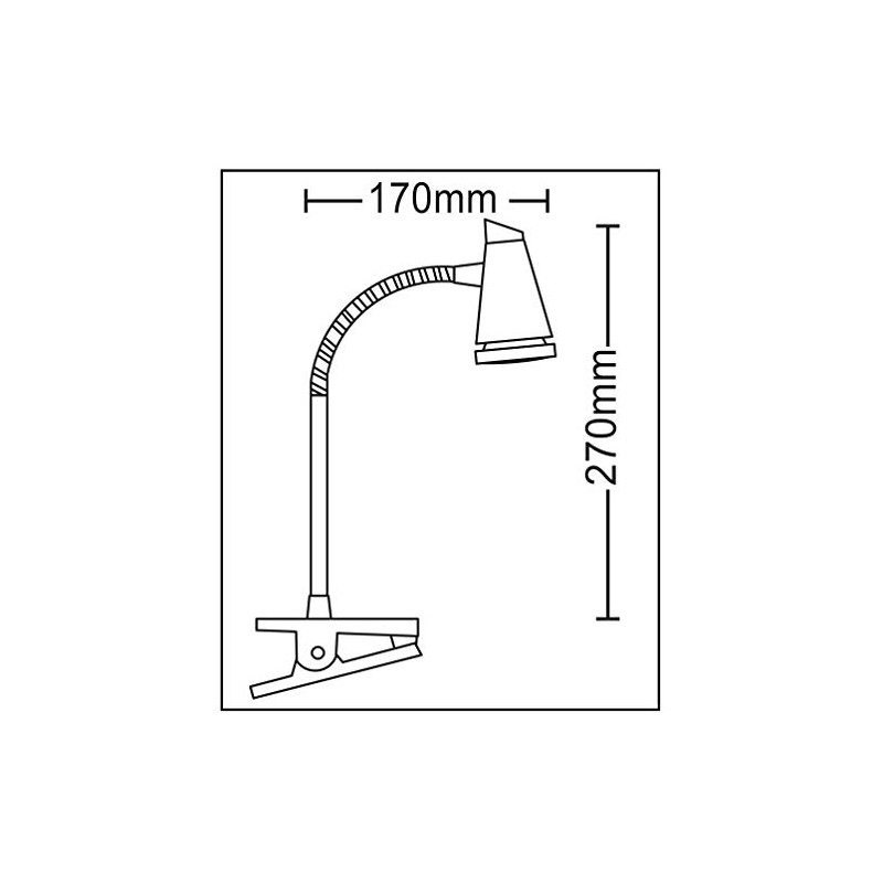 Trango 6613 LED Clamp Light, Table Lamp, Reading Light, Clip