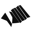 6PCS Car Window Trim Bright Black Lightweight Smooth Surface Window