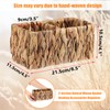 BSTKEY Natural Water Hyacinth 2-Slot Remote Control Holder, Hand-woven Remote