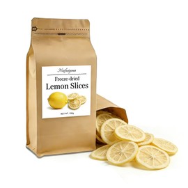 Freeze Dried Lemon Slices, No Sugar Added, 100% Natural Lemon, Perfect for Tea, Baking, Garnish & Healthy Snacks (Lemon)