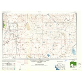 YellowMaps Trona CA topo map, 1:250000 Scale, 1 X 2 Degree, Historical, 1960, 23.9 x 32.3 in - Polypropylene