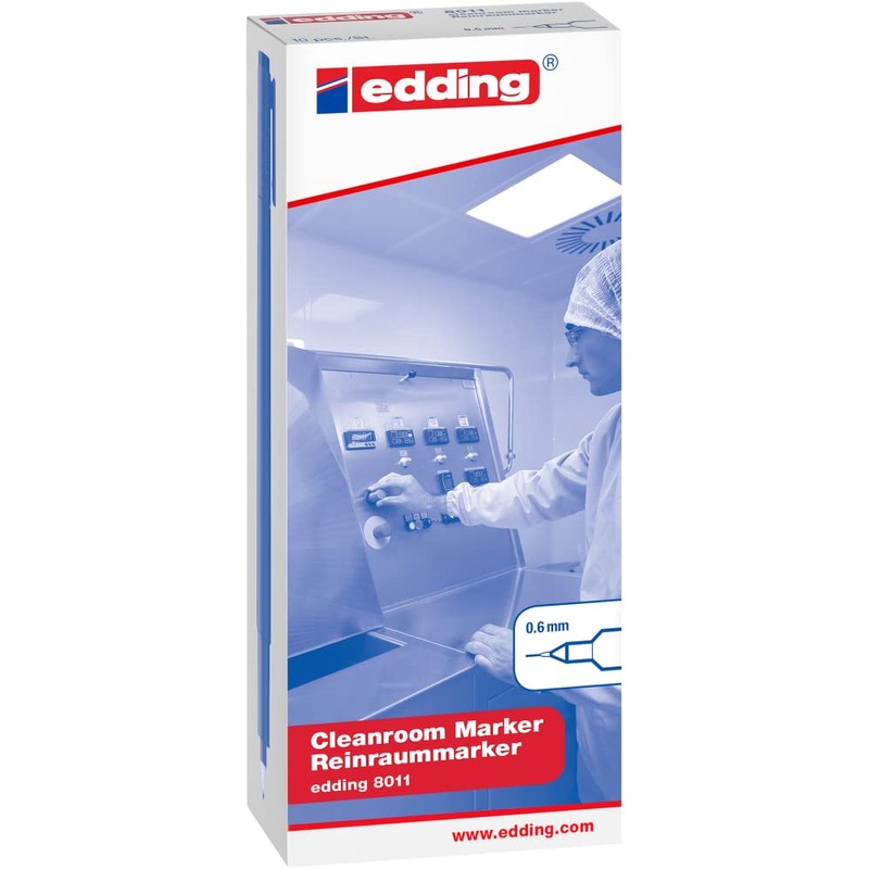 edding 8011 Cleanroom Marker - Blue (Pack of 10)
