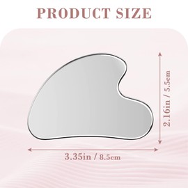 Stainless Steel GuaSha Stone Metal Gua Sha Scraping Massage Tool GuaSha Stone Massage Board Face Matel Scraping Tool for Face, Neck, Back Skin Care