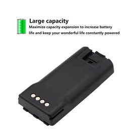 TAWUZUOR 2200mAh Upgrade RDM2070D Battery Compatble with M otorola RDU4100 RDU2020 RDU4160D CP110 RDV5100 RDU2080D RDV2020 RDM2020 RDM2050 RLN6305 PMNN6035 Walkie Talkie