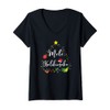 Women's Mele Kalikimaka Shirt for Women, Hawaiian Christmas V-Neck T-Shirt,