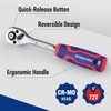 WORKPRO 3/8-Inch Drive Ratchet Wrench, 72-Tooth Reversible Ratchet, Quick-Release 3/8