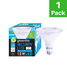 LED PAR38 15W Dusk to Dawn Photocell Flood Light Bulb, 3000K Bright White, 120W Equivalent, 1250 Lumens, Weatherproof, Dimmable, E26 Medium Base, 120V, Energy Star, (1 Pack)