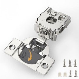 [Closing Speed Control] 30 Pack 1 Inch Overlay Soft Close Hinges for Face Frame Cabinet, 4D Adjustment, Stainless Steel Kitchen Cabinet Hardware, 105° Open Concealed Self Closing Hinge