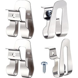 Replacement Belt Clip Hooks Stainless Steel Driver Belt Clip Drill Clip Hook Tool with Screws Power Tool Parts (4)