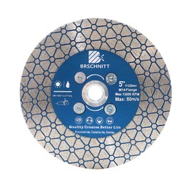 BRSCHNITT Diamond Cutting Disc 125 mm Double-Sided for Cutting and Grinding Granite Marble Tile Natural Stones M14