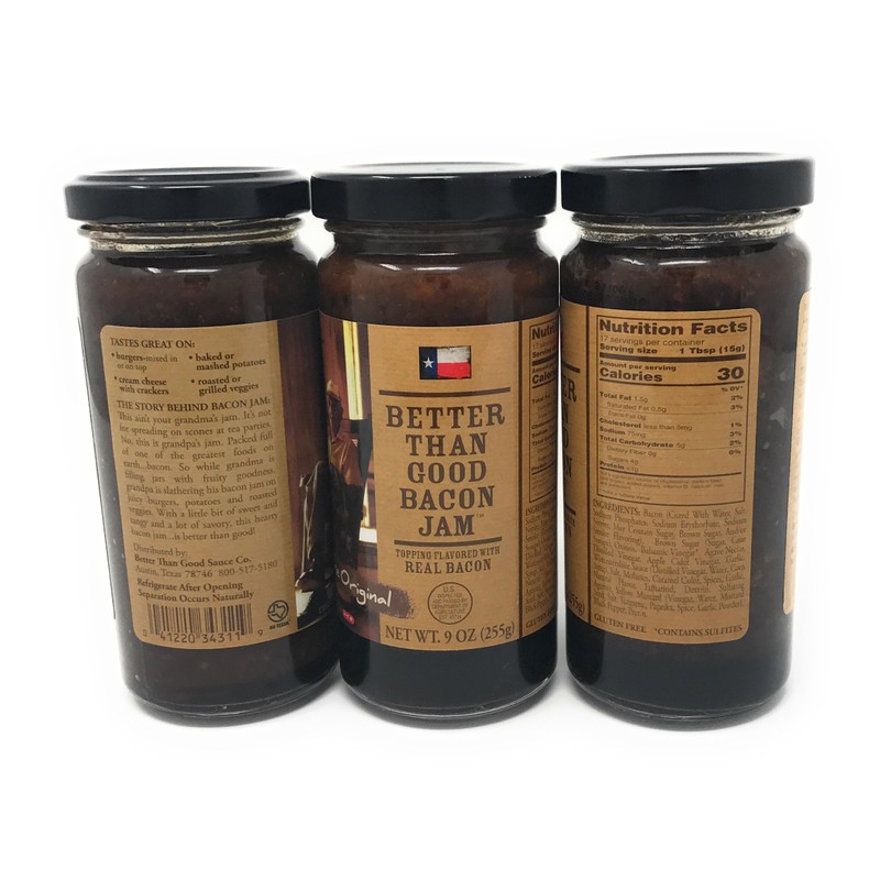 Better Than Good Bacon Jam 9oz Jar (Pack of 3)