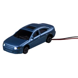 szzijia Painted Head Light Model Car 1:100 Scale HO Gauge for Building Train Layout (Pack of 5)