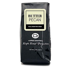 Coffee Beanery, Butter Pecan Flavored Coffee, Specialty Arabica Coffee, Medium Roast, 12 ounce (Ground)