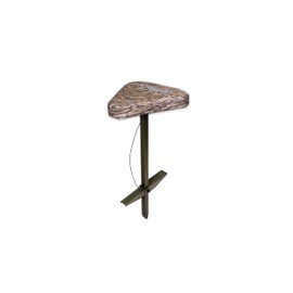 Cupped Waterfowl Marsh Hunting Seat, Adjustable 36" Stake Hunting Seat with Carrying Strap, Mossy Oak Bottomland Camo