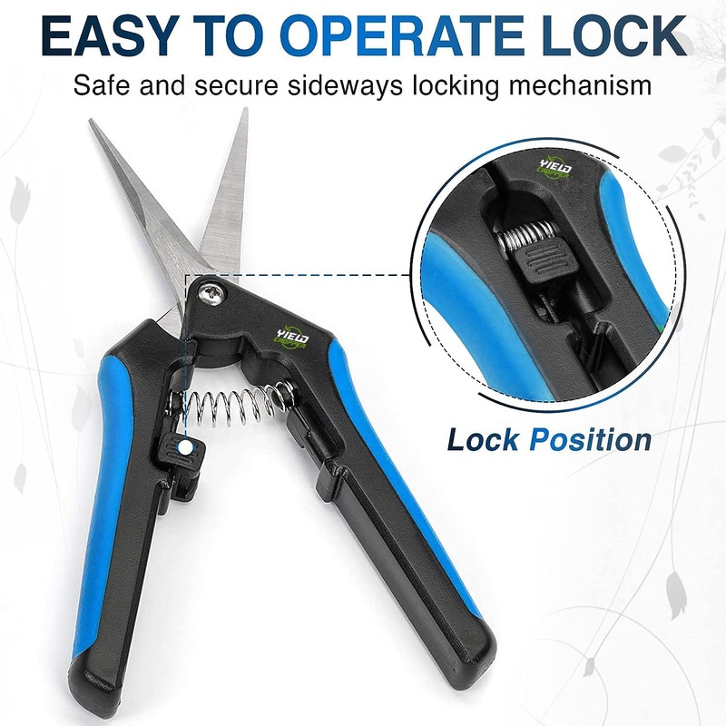 Hydroponic 2Pack Microtip Straight blade/Curved Blade Flower Leaf Trimmer Pruning