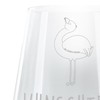 Mr. & Mrs. Panda Personalisiertes Cocktail Glas Flamingo Stolz -