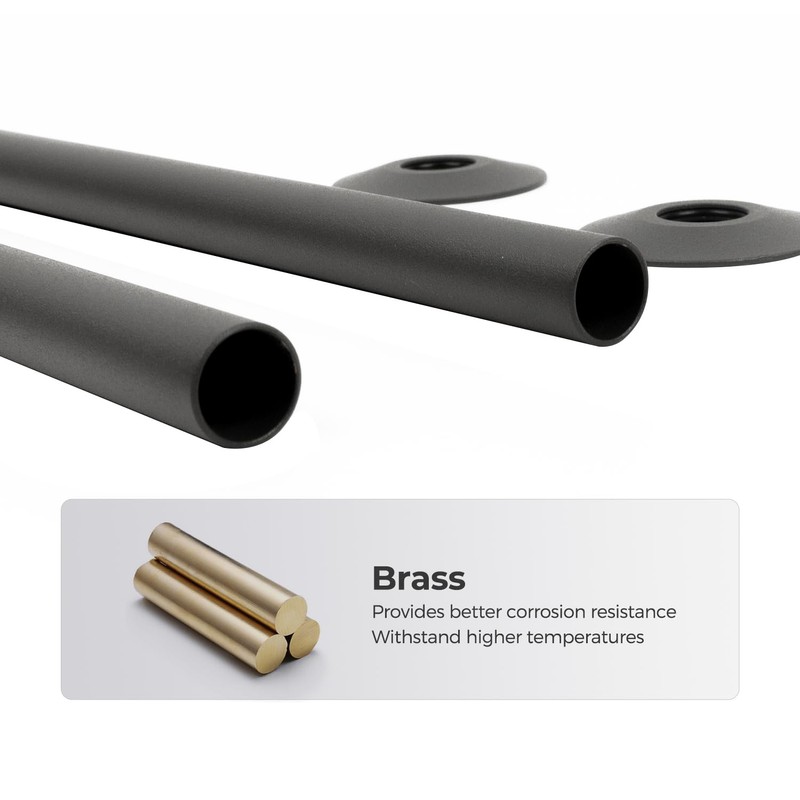 VANCOCO Pipe Tails Antique Brass 15mm X 300mm Radiator Pipe