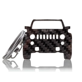 BlackStuff Carbon Fibre Keyring Compatible with H2 BS-107, black
