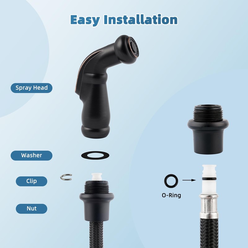 Hygie Rinse Universal Kitchen Side Sprayer Head Sink Sprayer Attachment