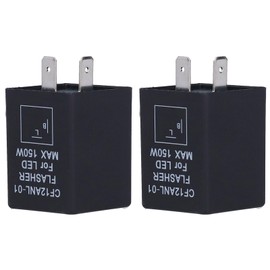 2Pcs LED Flasher 2‑Pin Electronic Relay Normally Open Car Turn Signal Light DC12V