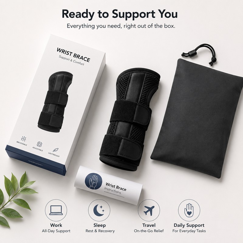 Night Wrist Support Brace for Comfortable Stabilization – Adjustable Padded
