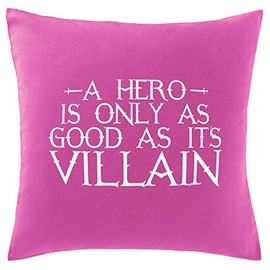 Hippowarehouse A hero is only as good as It's villain Printed bedroom accessory cushion cover case 41x41cm