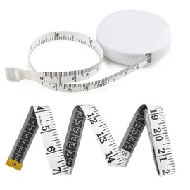 D.B.J Tape Measure 6.6 ft (2 m) Tape Measure Set of 2 Sewing Double Sided Scale Inch Centimeters 200cm 79 Inch Tape Measure Auto Measure Soft Ruler Automatic Winding Lightweight Chest Measurement with