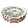 Ceramica Cuore 4 CERAMICA CUORE Salad Desert Plates 8.25" Deer