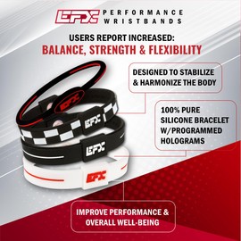 EFX Balance Wristband for Men & Women (Great for Seniors), See Sizing Chart & Video-Surgical-Grade Silicone Balance Band with Programmed Holograms-Strength & Flexibility Relief Band-Sports Energy-Oval