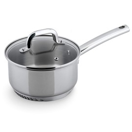 Turbo Pot® FreshAir™ Rapid Boil Stainless Steel 2 qt. Sauce Pan, time-and-energy saving cookware for gas stove Metallic