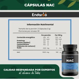 Nac Acetilcisteína Cápsulas 1000 Por Porción