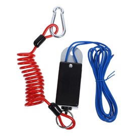 FUNOMOCYA Trailer Breakaway Switch 4ft Coiled Cable Electric Brake Controller for RV Towing Efficient Breakaway System for Secure Trailer Operation