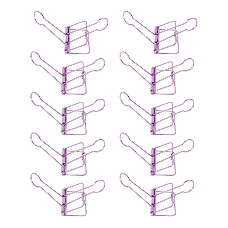 30Pcs Wire Binder Clips 2in Wide Hollow Out Strong Metal
