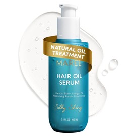MAREE Hair Oil for Frizzy Hair with Argan Oil, Keratin & Biotin – Hair Serum for Dry and Curly Hair Gloss – Frizz Control Hair Care Products for Women – Aceite Para el Cabello – Keratin Hair Treatment