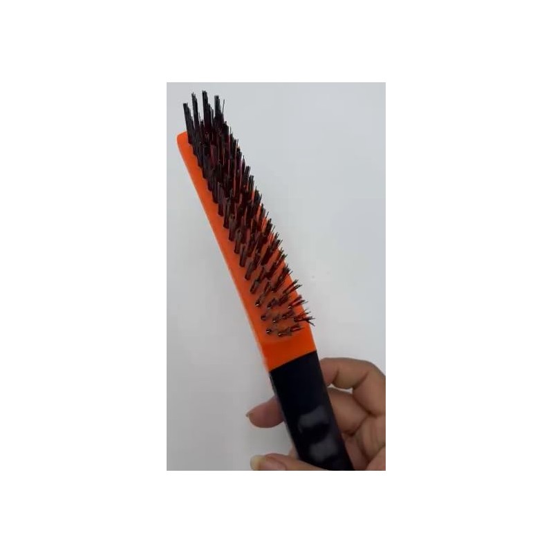 Cepillo de Alambre con Mango de Plástico Duro Color Naranja