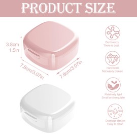 2 Stück Zahnspangendose Box Mit Sieb, Prothesendose, Dental Pod,Zahnspangendose Kinder, Knirscherschiene Reiniger, Gebissdose Geeignet Für Zahnspangen, Zahnersatz