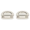 Stainless Steel Marine Folding Pad Eye Cleat Heavy Duty D