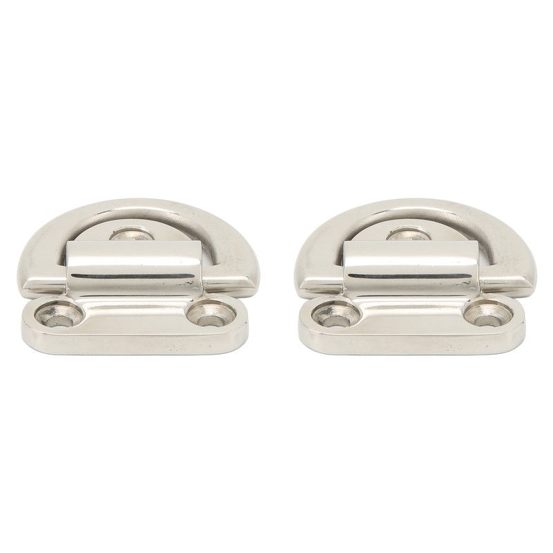 Stainless Steel Marine Folding Pad Eye Cleat Heavy Duty D