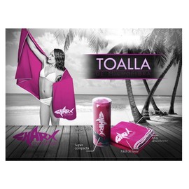SHARX Toalla de Microfibra Deportiva Grande 80 x 160cm + Toalla Chica de Regalo (Fucsia)