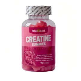 Heatonicel Creatine Monohydrate Gummies for Men|Women 5000mg Pre-Workout Supplement for Muscle Strength & Recovery, Energy Boost, Enhance Athletic Performance Vegan Strawberry-Flavor 90 Count