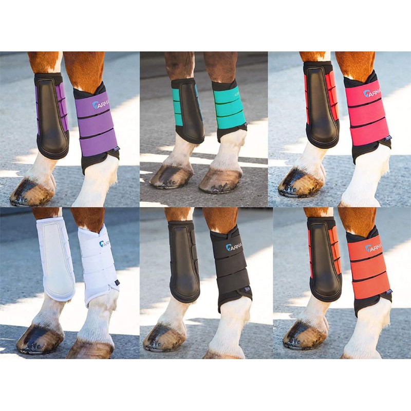 Shires Arma Neoprene Brushing Boots - 170A, Green, Full