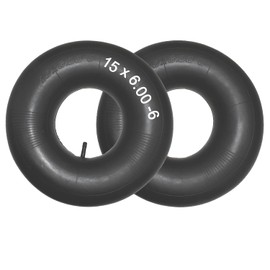 15x6.00-6 Inner Tube Heavy Duty Replacement, with TR13 Straight Valve Stem, for 15x6.00-6 inch Tire for Lawn Mowers, Yard Tractors, ATVs, Wheelbarrows, Go Karts, Golf Carts, Hand Trucks (2/Pack)